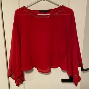 Guess Flowy Red Shirt